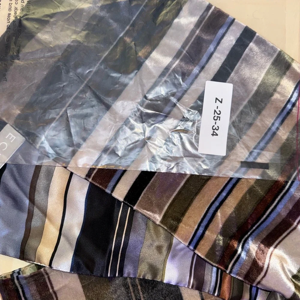 ECHO‎ Striped Velvet Silk Blend Scarf Men's Multi Color